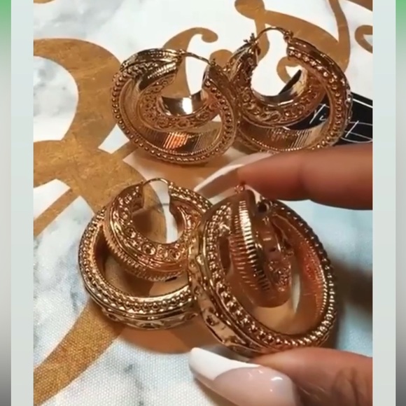 Jewelry - COPY - ✨Gemini Twin Hoop Earrings Copper/18K Plated✨